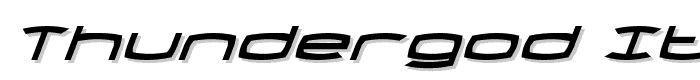 Thundergod Italic font